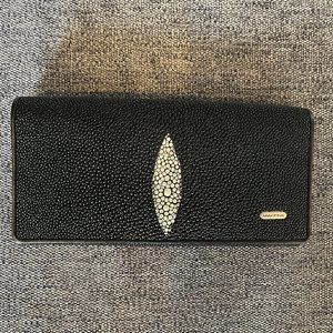 Genuine Stingray Skin Wallet Pebbled
